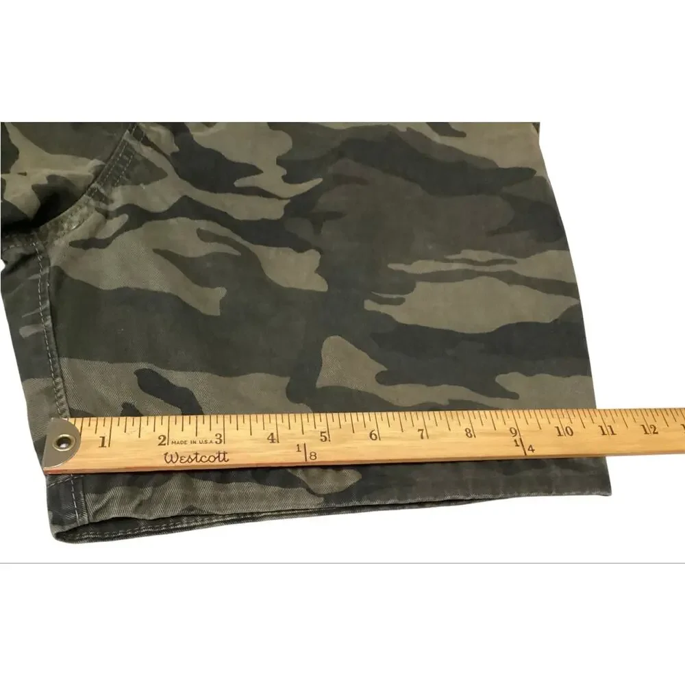 Abercrombie & Fitch Men's Camo Cotton Drawstring Pull-On Shorts Elastic Waist L
